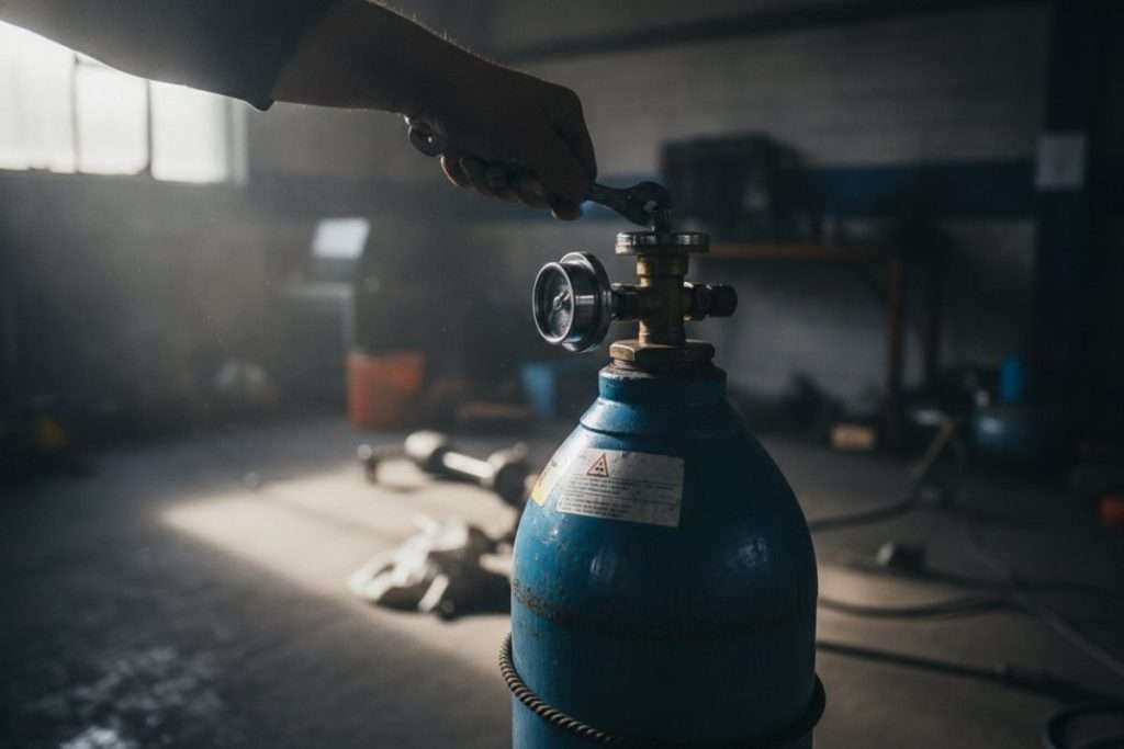 Comment enlever le détendeur d’une bouteille de gaz Butagaz Cube